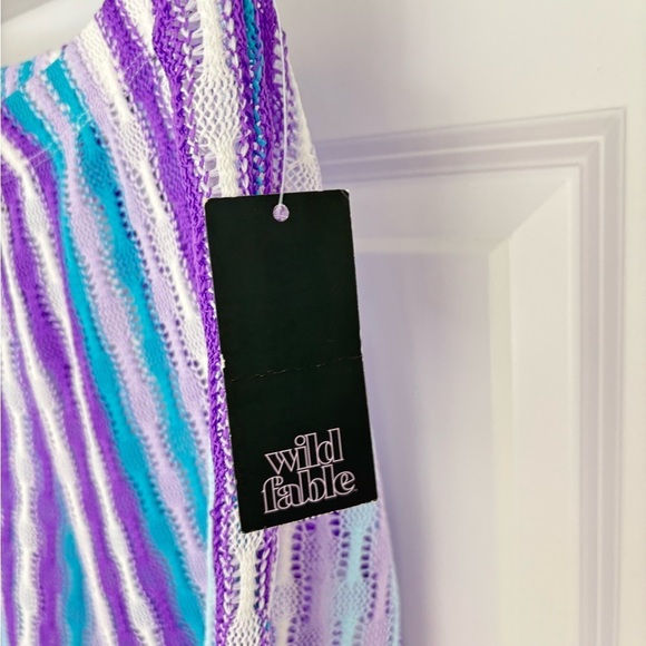 NWT Wild Fable Crocket Knit Wide Leg Pants Swim-cover Size L - Picture 7 of 7